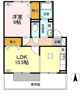シャルマン笹沖 B棟【1階】の間取り