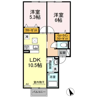 カリーノひな【1階】の間取り