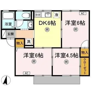 サンライズ光 C棟【1階】の間取り