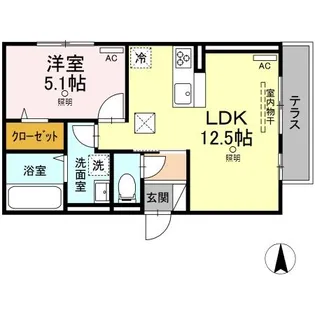 グレース【1階】の間取り