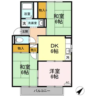 ふぁみーるみやけ【2階】の間取り