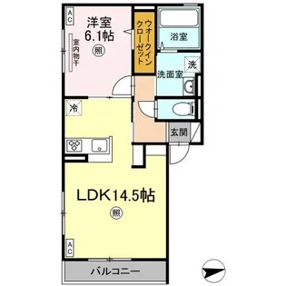 クローバーM D棟【2階】の間取り