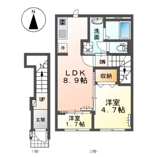 花美月【2階】の間取り