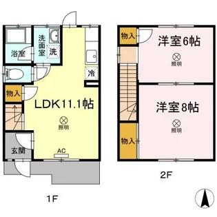 ファミーユロータス【2階】の間取り