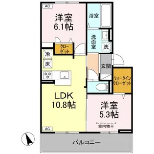 TIARE MANBAI【1階】の間取り
