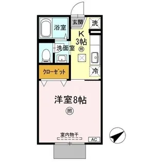 コーポジュネス B棟【1階】の間取り