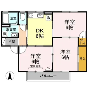 セントフランシスA棟【2階】の間取り