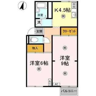 コーポ岡部 B棟【2階】の間取り