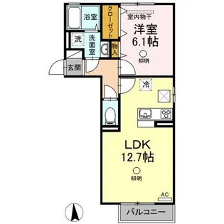 プリマヴェーラ酒津【1階】の間取り