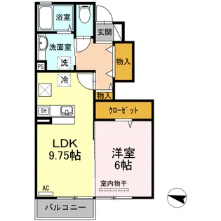 オズ パディ【1階】の間取り