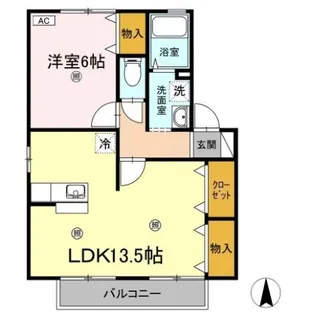 ラ・フルール B棟【2階】の間取り