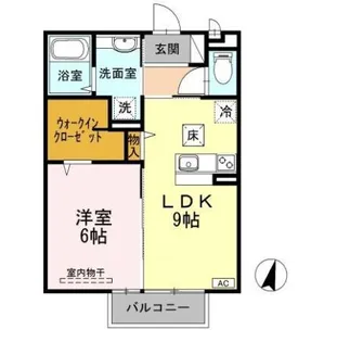 ジョイフルタウン西岡【1階】の間取り