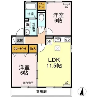 エルドラード B棟【1階】の間取り