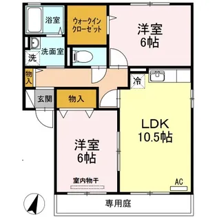 ピュア D棟【1階】の間取り