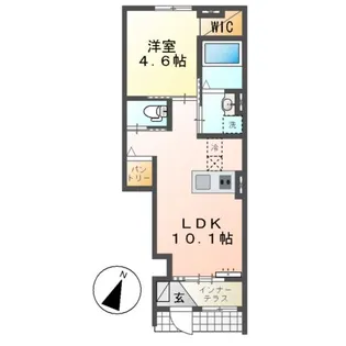リヴェールメゾン【1階】の間取り