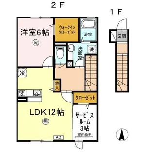 KADOYAKAN E棟【2階】の間取り