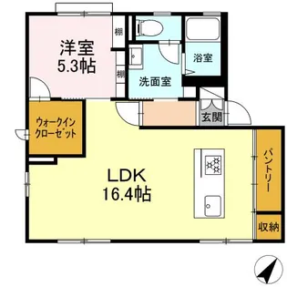 クレストパレス B棟【B102号室】の間取り