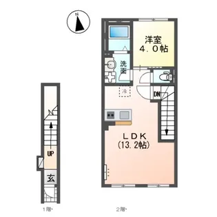 マンションアーク参番館【201号室】の間取り