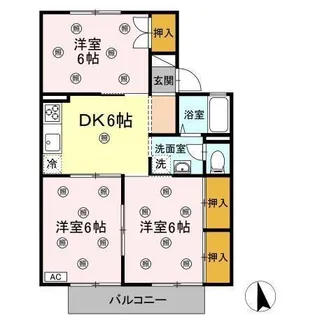 プラティア板谷 B棟【1階】の間取り