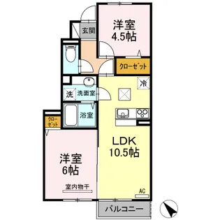 イーストミレニアム(東千房) 【1階】の間取り
