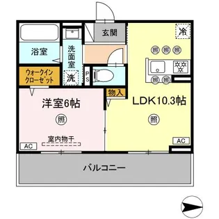 アフィネ浜ノ茶屋【3階】の間取り