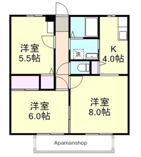 カサデフェリスB【2階】の間取り