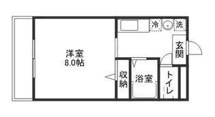 マンションフレンド【1階】の間取り