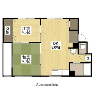 ヴィラシーン宇品東【1階】の間取り