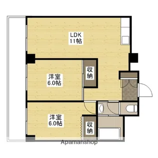 サンシャイン己斐【4階】の間取り