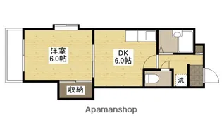 コーポ西縮景園【7階】の間取り