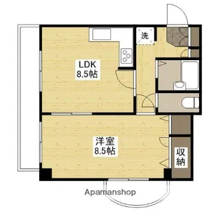 プーテゥジュール2番街【4階】の間取り