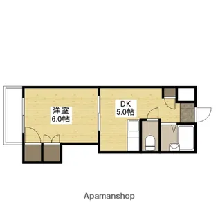 中田ビル三篠【7階】の間取り