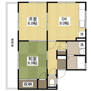 ファミール谷岡【102号室】の間取り