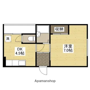コーポ山源【101号室】の間取り