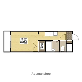 コーポヤマガタ【2階】の間取り