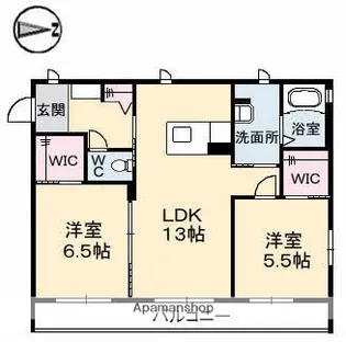 チェリス【1階】の間取り