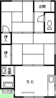 DIY川内1丁目渡辺アパート【1階】の間取り