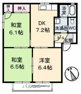 メゾン・ド・エスポワール A棟【2階】の間取り