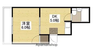 1DKの間取り画像