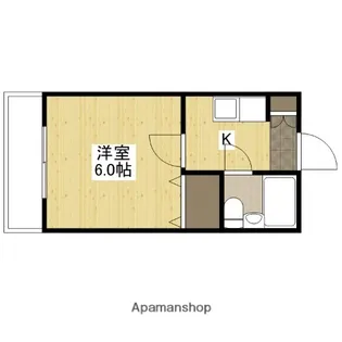 グリーンハイツ観音【2階】の間取り