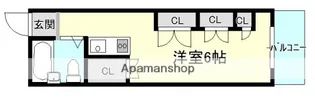 カーサ平野町【3階】の間取り