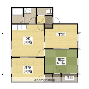 セジュール友竹【1階】の間取り