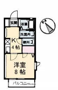 シャルム矢野【1階】の間取り