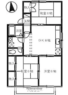 ベラカーサA棟【1階】の間取り
