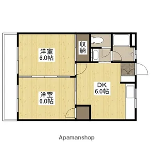 上安ビル第5【2階】の間取り
