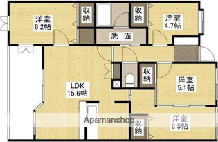 クレスト東本浦【5階】の間取り