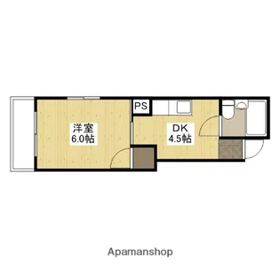 サンシャイン河原町【4階】の間取り
