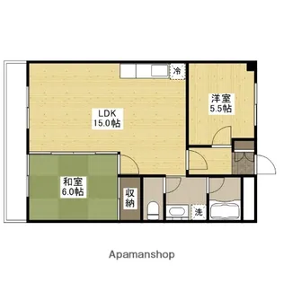 ロイヤルビュー【4階】の間取り