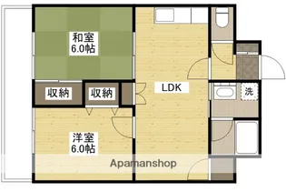 2LDKの間取り画像