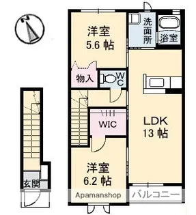 サンヒルズ(中野東)【2階】の間取り